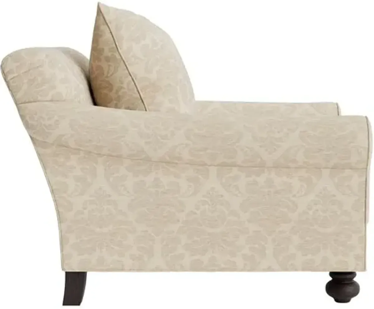 Marth Stewart Logan Chair - Skylands Damask - Handcrafted - Brown