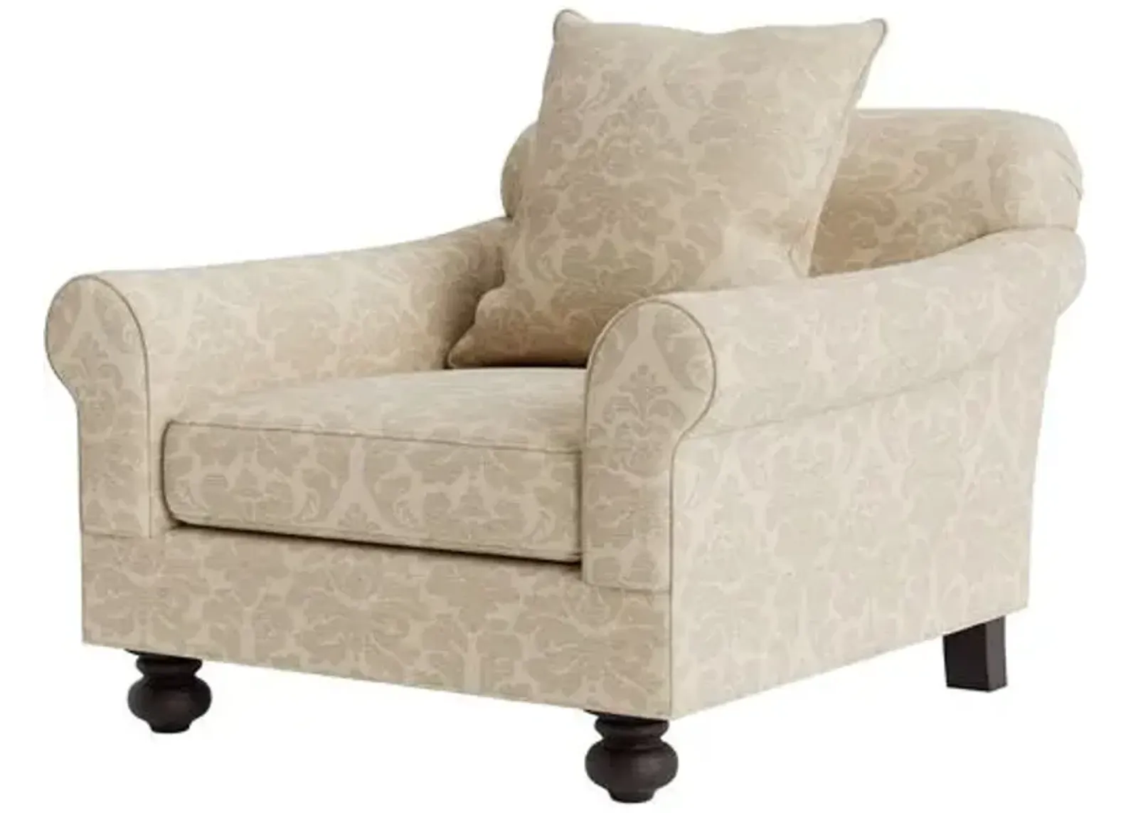 Marth Stewart Logan Chair - Skylands Damask - Handcrafted - Brown