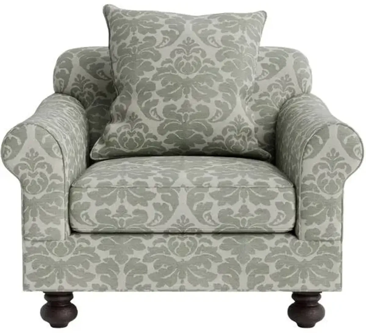 Marth Stewart Logan Chair - Skylands Damask - Handcrafted - Green