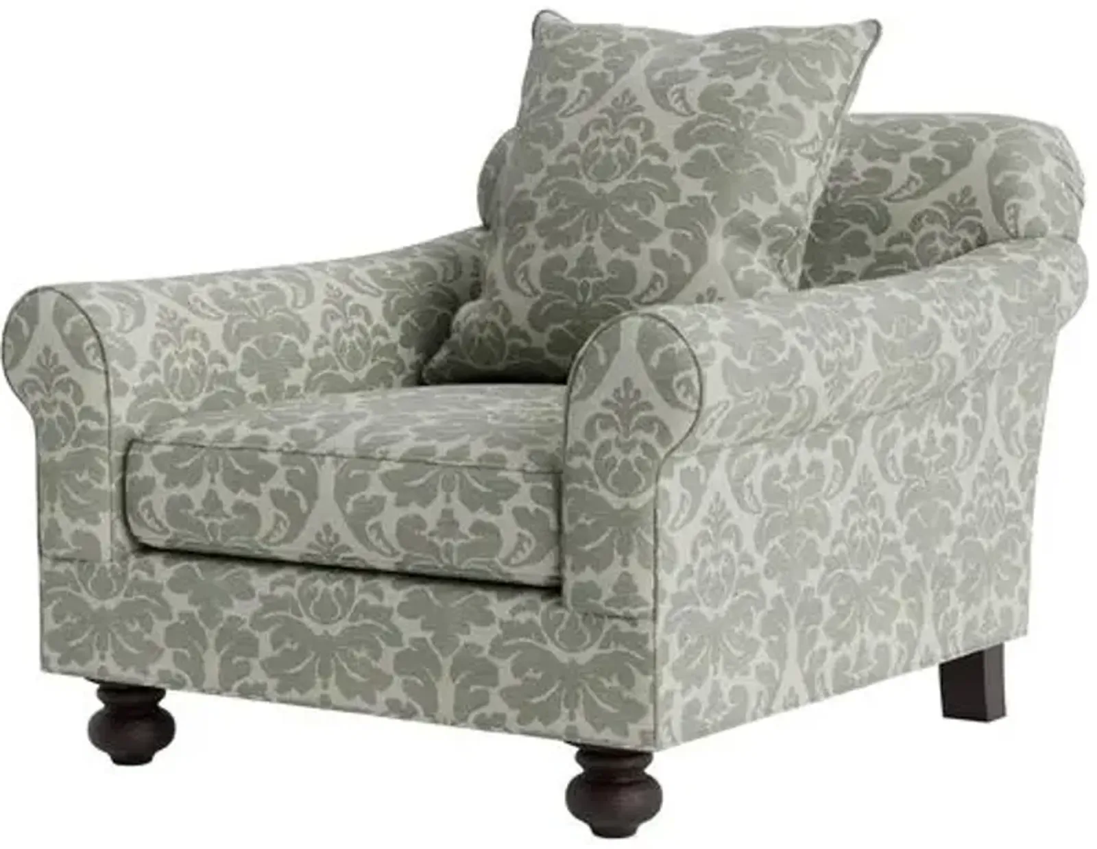 Marth Stewart Logan Chair - Skylands Damask - Handcrafted - Green