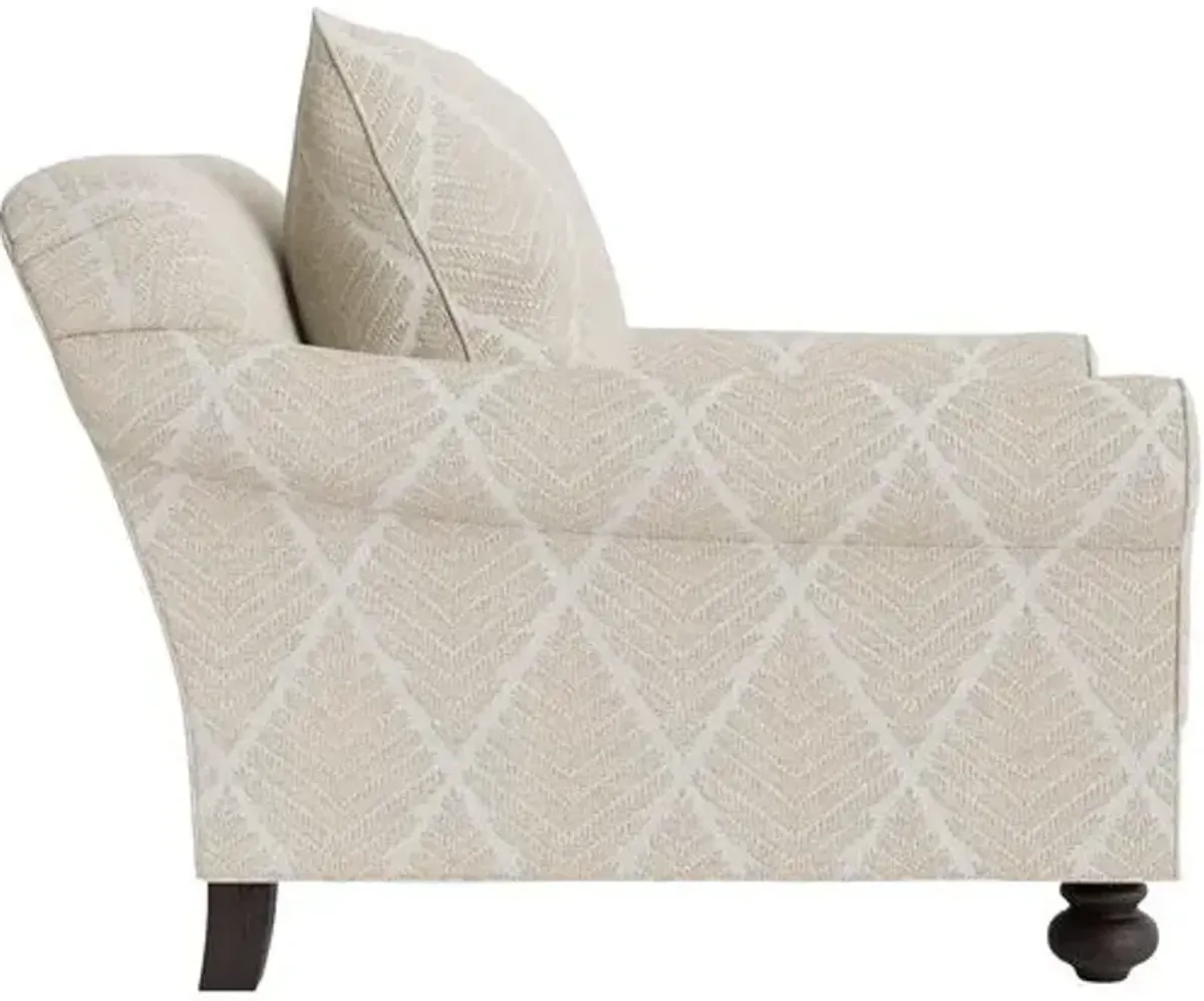 Marth Stewart Logan Chair - Bedford Jacquard - Handcrafted - Brown