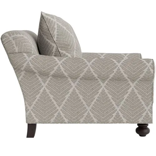 Marth Stewart Logan Chair - Bedford Jacquard - Handcrafted - Gray