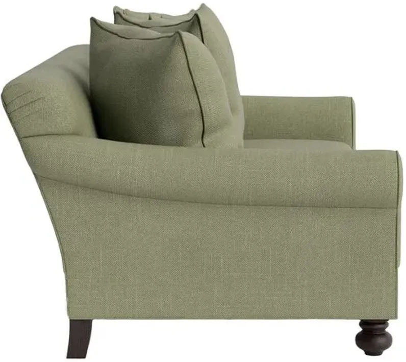 Marth Stewart Logan Sofa - Lily Pond Linen Weave - Handcrafted