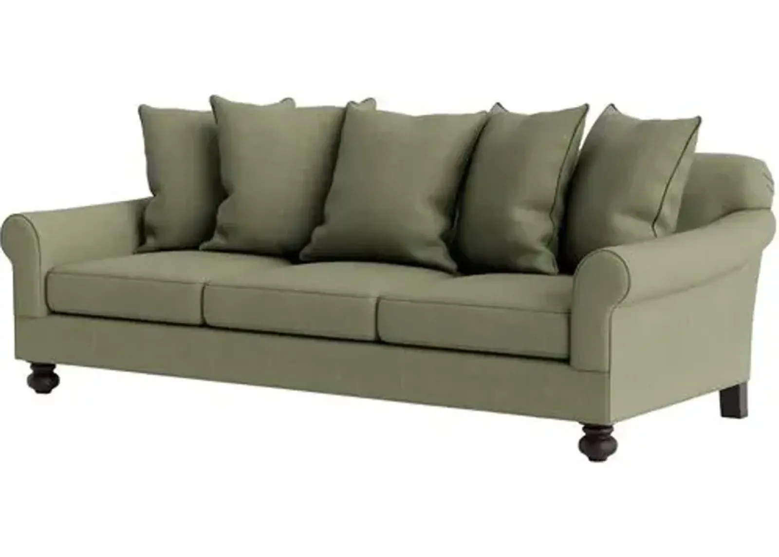 Marth Stewart Logan Sofa - Lily Pond Linen Weave - Handcrafted