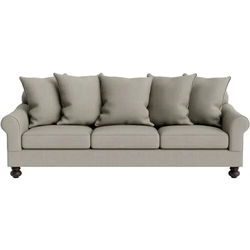 Marth Stewart Logan Sofa - Lily Pond Linen Weave - Handcrafted