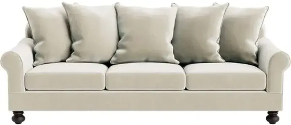 Marth Stewart Logan Sofa - Perry Street Velvet - Handcrafted