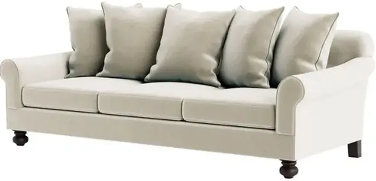 Marth Stewart Logan Sofa - Perry Street Velvet - Handcrafted