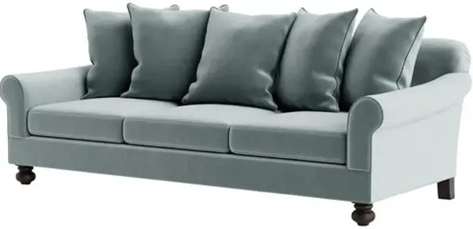 Marth Stewart Logan Sofa - Perry Street Velvet - Handcrafted