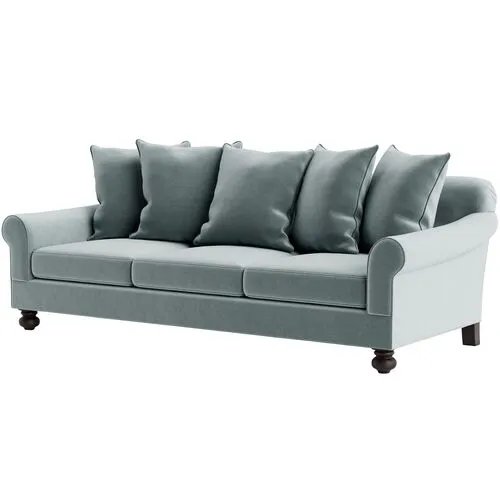 Marth Stewart Logan Sofa - Perry Street Velvet - Handcrafted