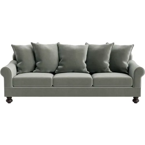 Marth Stewart Logan Sofa - Perry Street Velvet - Handcrafted