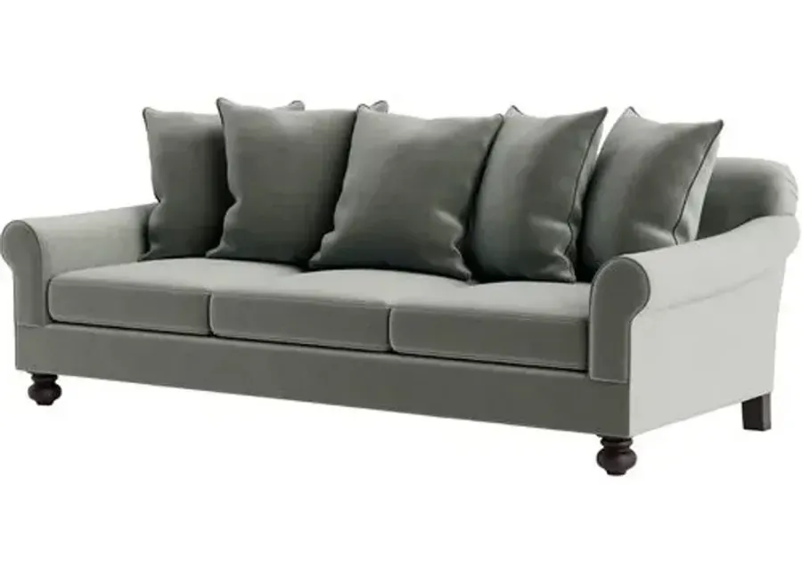 Marth Stewart Logan Sofa - Perry Street Velvet - Handcrafted