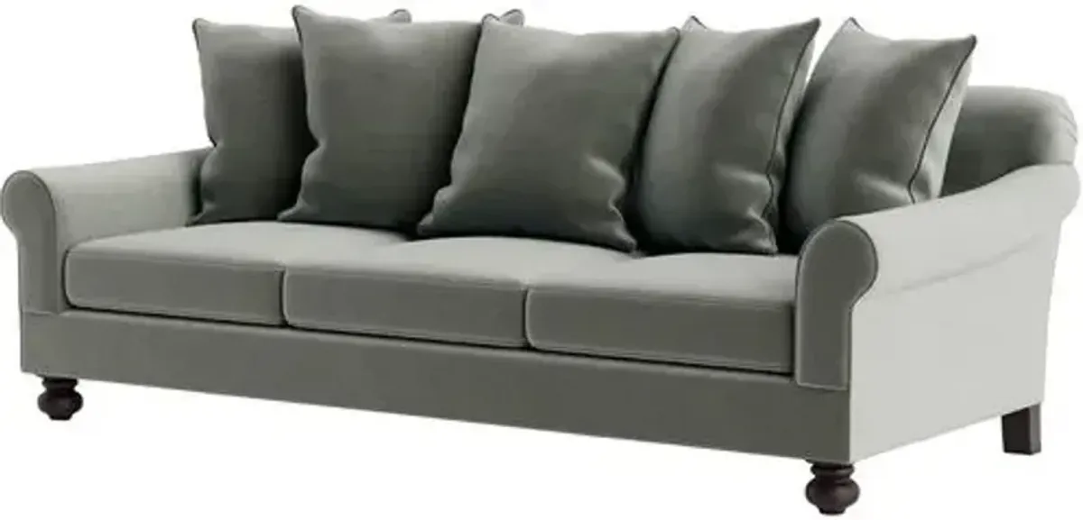 Marth Stewart Logan Sofa - Perry Street Velvet - Handcrafted