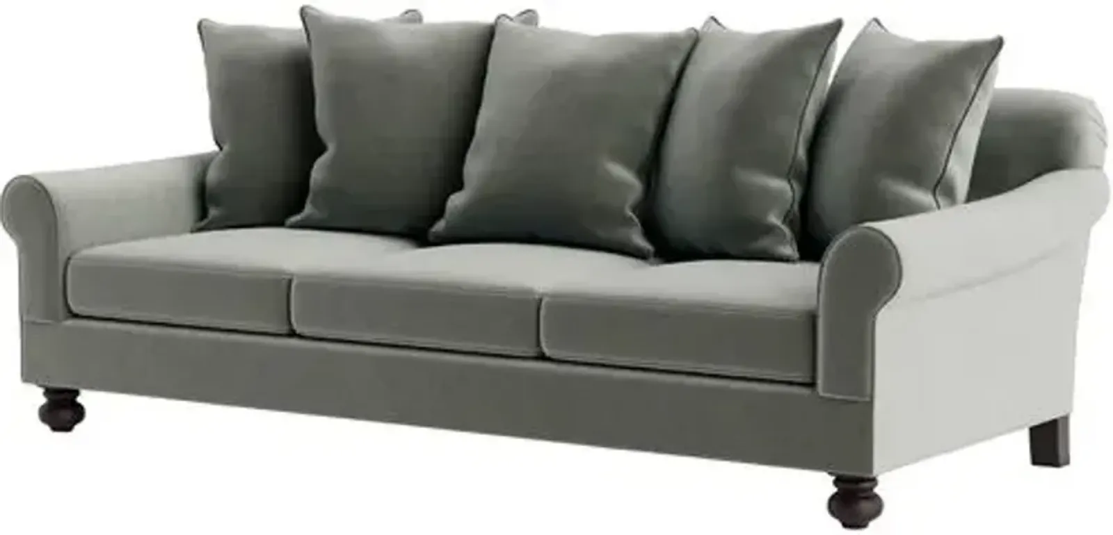 Marth Stewart Logan Sofa - Perry Street Velvet - Handcrafted