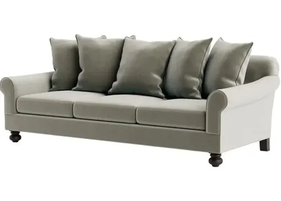 Marth Stewart Logan Sofa - Perry Street Velvet - Handcrafted