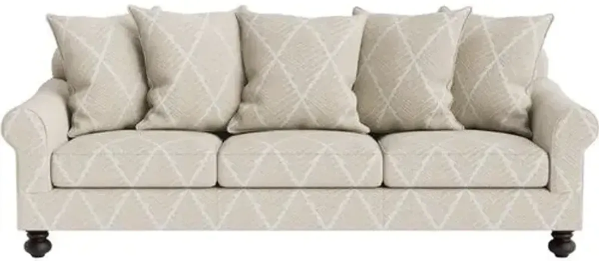 Marth Stewart Logan Sofa - Bedford Jacquard - Handcrafted