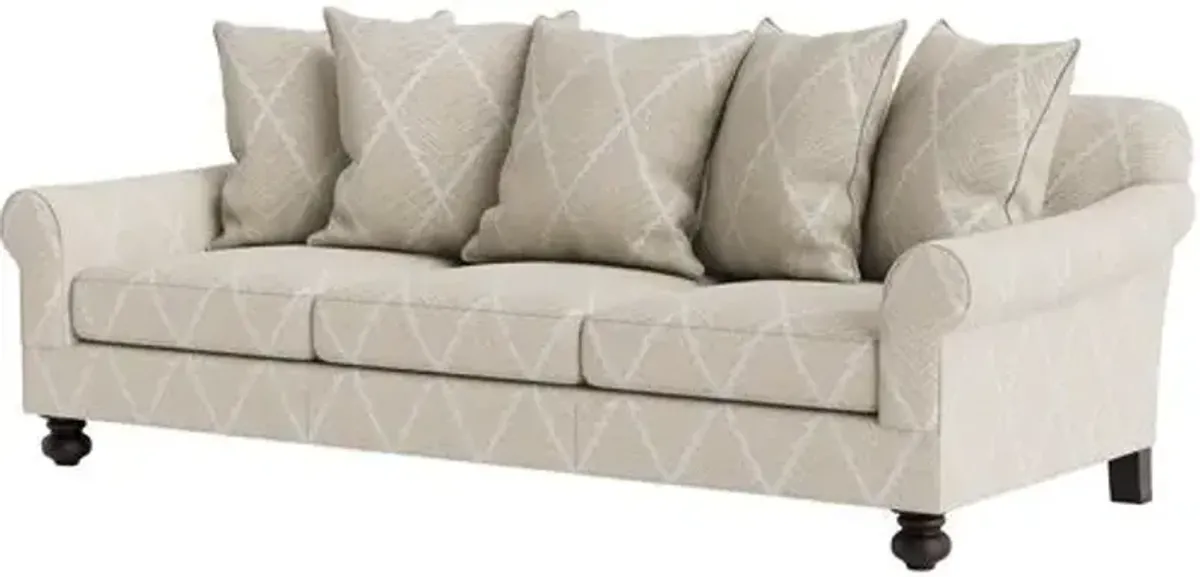 Marth Stewart Logan Sofa - Bedford Jacquard - Handcrafted