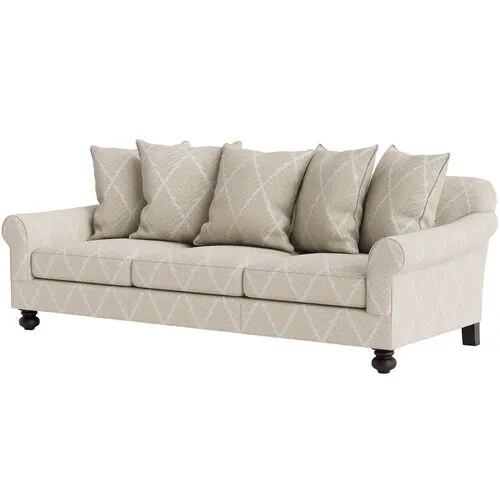 Marth Stewart Logan Sofa - Bedford Jacquard - Handcrafted