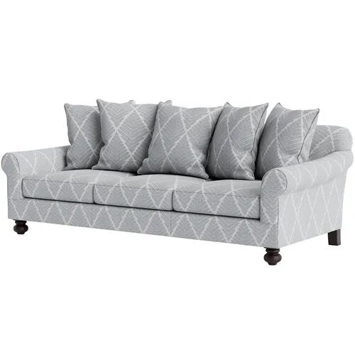 Marth Stewart Logan Sofa - Bedford Jacquard - Handcrafted