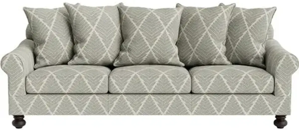 Marth Stewart Logan Sofa - Bedford Jacquard - Handcrafted