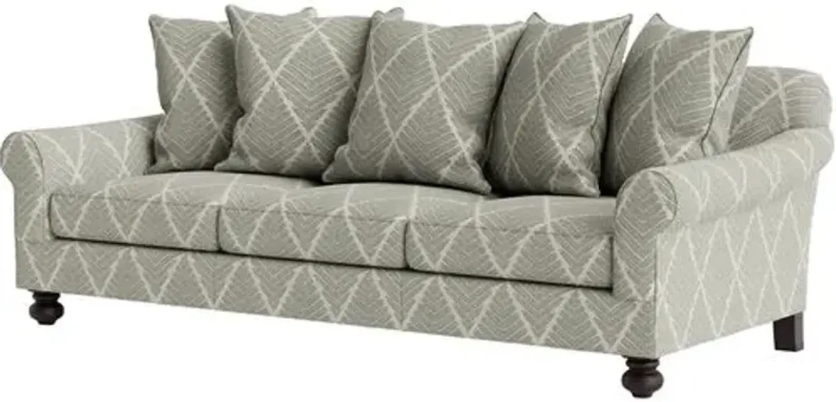 Marth Stewart Logan Sofa - Bedford Jacquard - Handcrafted