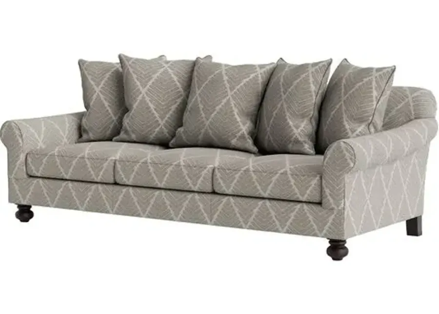 Marth Stewart Logan Sofa - Bedford Jacquard - Handcrafted