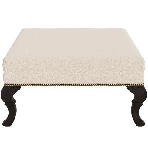 Marth Stewart Wallace Ottoman - Perry Street Boucle - Handcrafted - Beige