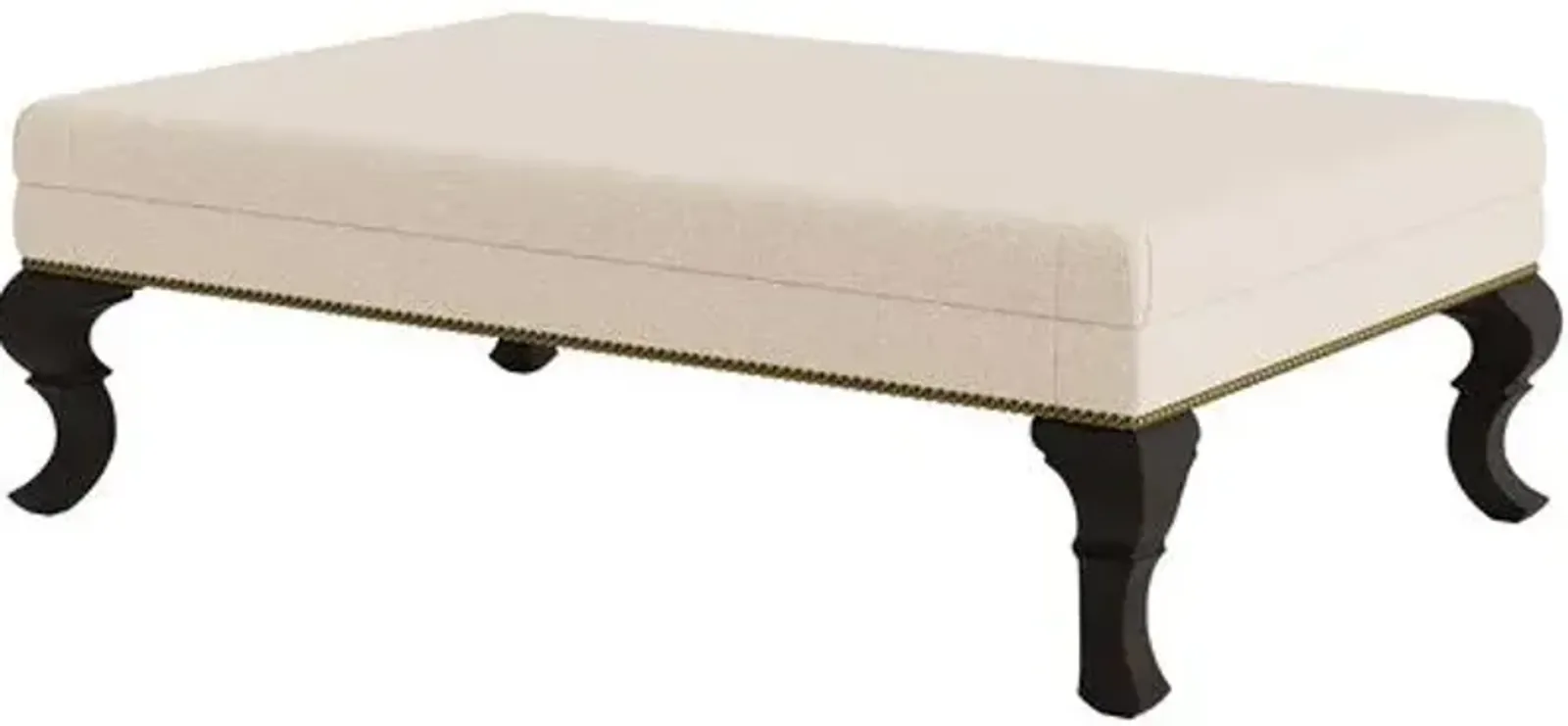 Marth Stewart Wallace Ottoman - Perry Street Boucle - Handcrafted - Beige