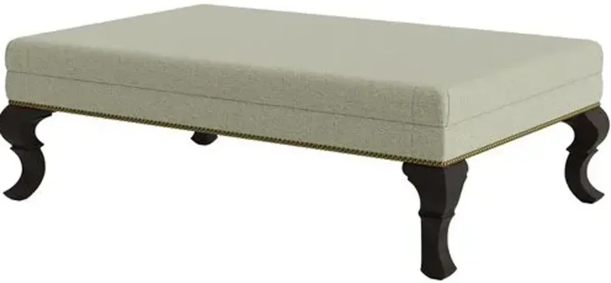 Marth Stewart Wallace Ottoman - Perry Street Boucle - Handcrafted - Green