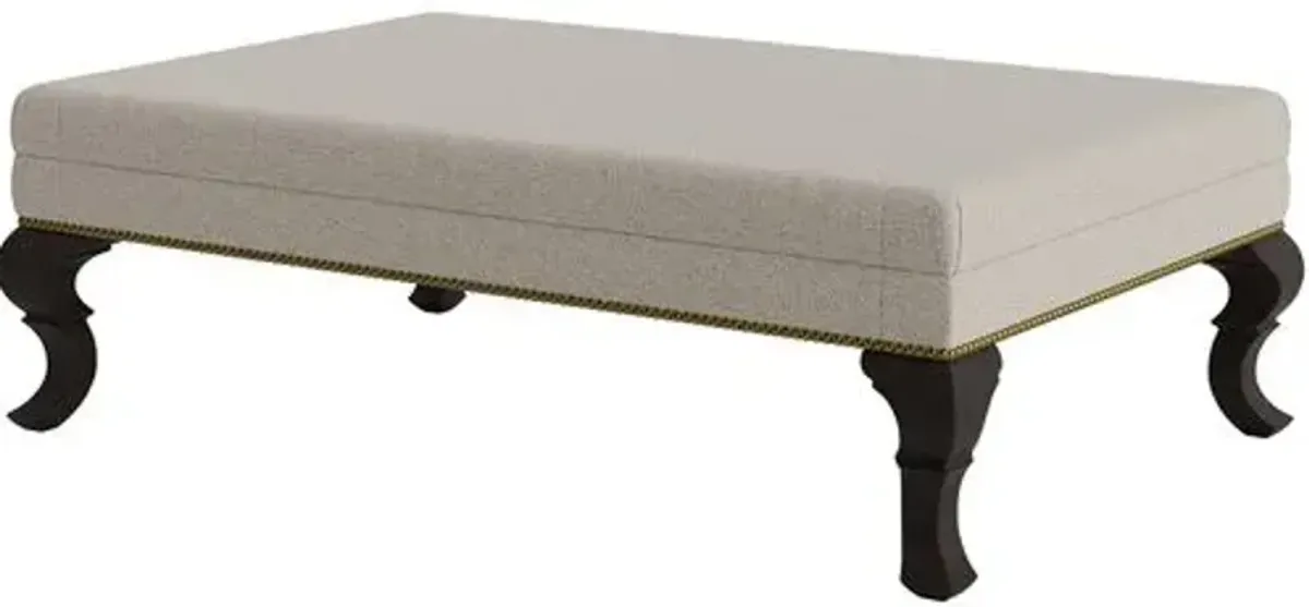 Marth Stewart Wallace Ottoman - Perry Street Boucle - Handcrafted - Gray