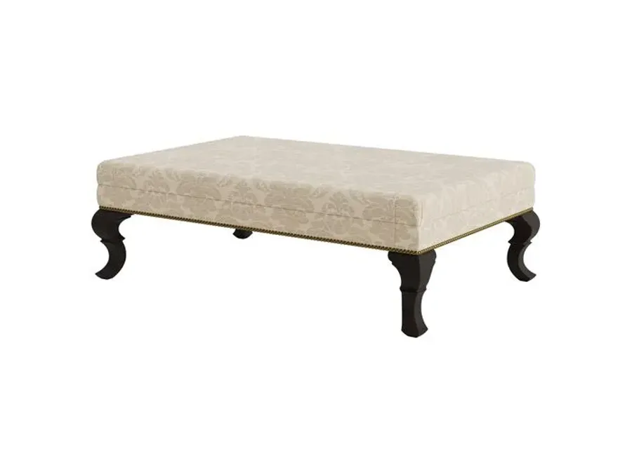 Marth Stewart Wallace Ottoman - Skylands Damask - Handcrafted - Brown