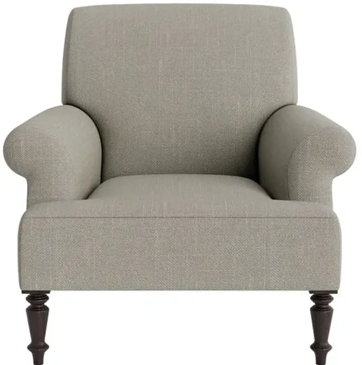 Marth Stewart Grady Chair - Lily Pond Linen Weave - Handcrafted - Gray