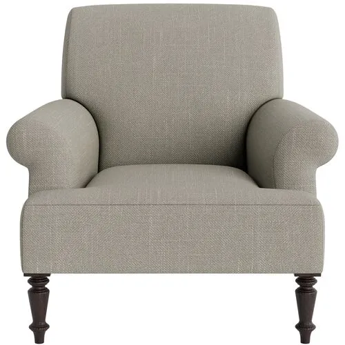 Marth Stewart Grady Chair - Lily Pond Linen Weave - Handcrafted - Gray