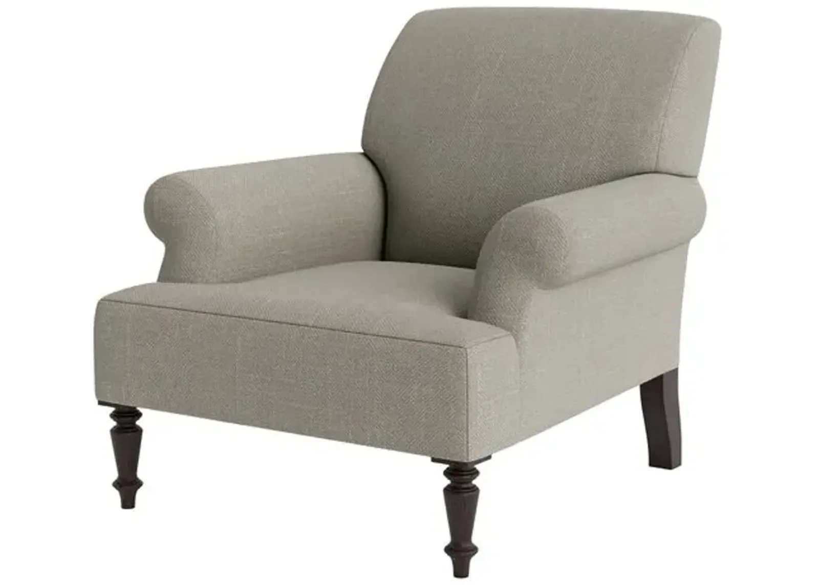 Marth Stewart Grady Chair - Lily Pond Linen Weave - Handcrafted - Gray