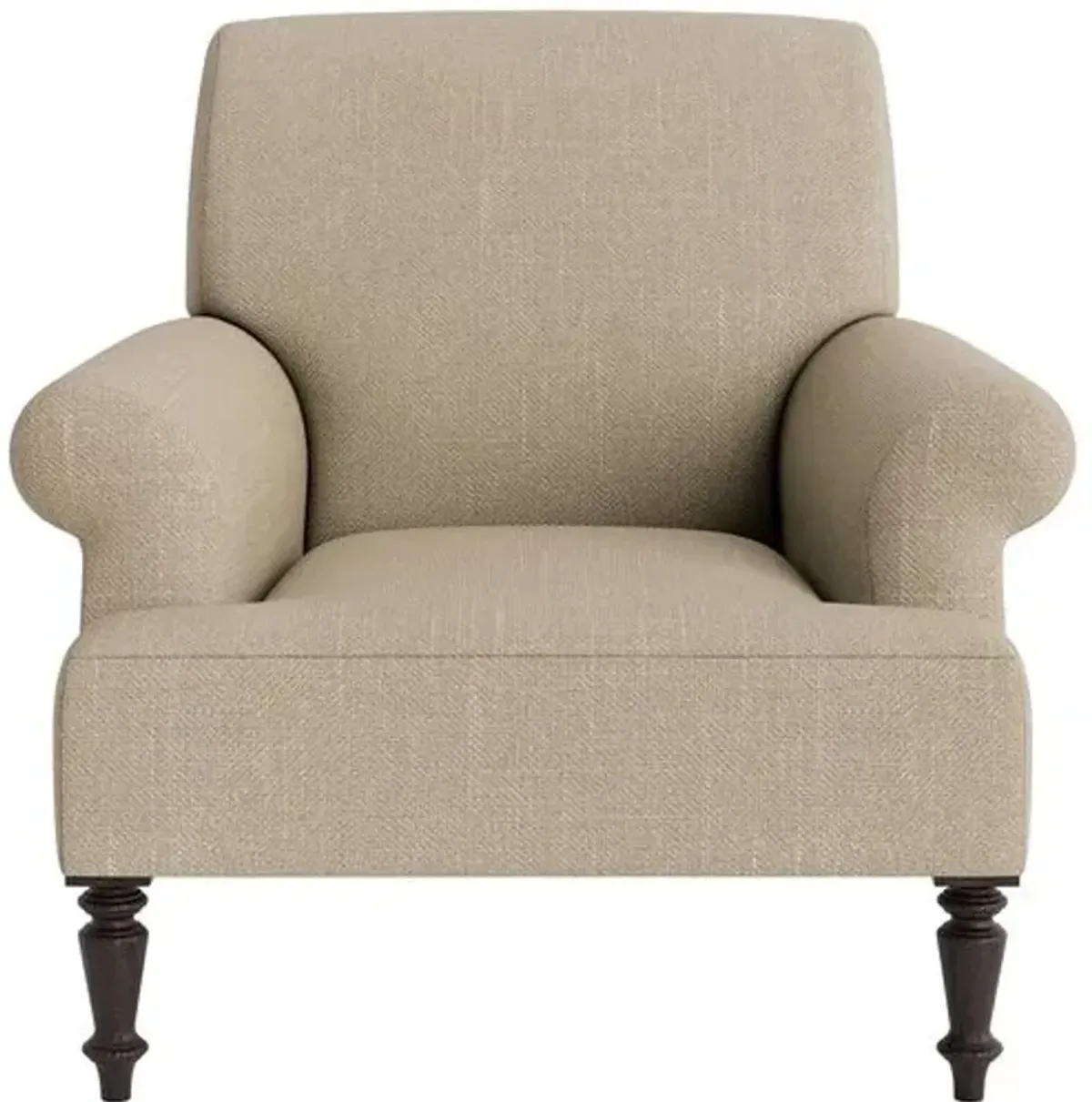 Marth Stewart Grady Chair - Lily Pond Linen Weave - Handcrafted - Brown