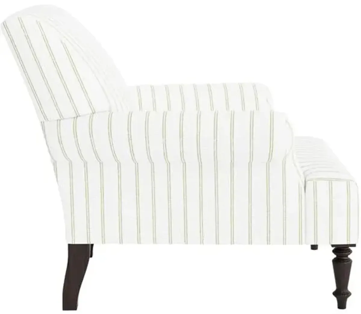 Marth Stewart Grady Chair - Lily Pond Linen Weave Stripe - Handcrafted - Green