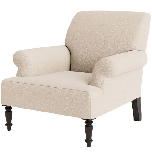 Marth Stewart Grady Chair - Perry Street Boucle - Handcrafted - Beige