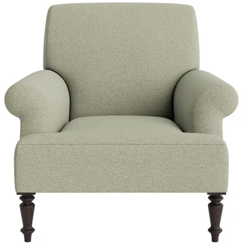 Marth Stewart Grady Chair - Perry Street Boucle - Handcrafted - Green