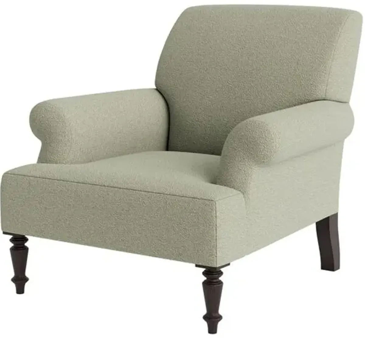 Marth Stewart Grady Chair - Perry Street Boucle - Handcrafted - Green