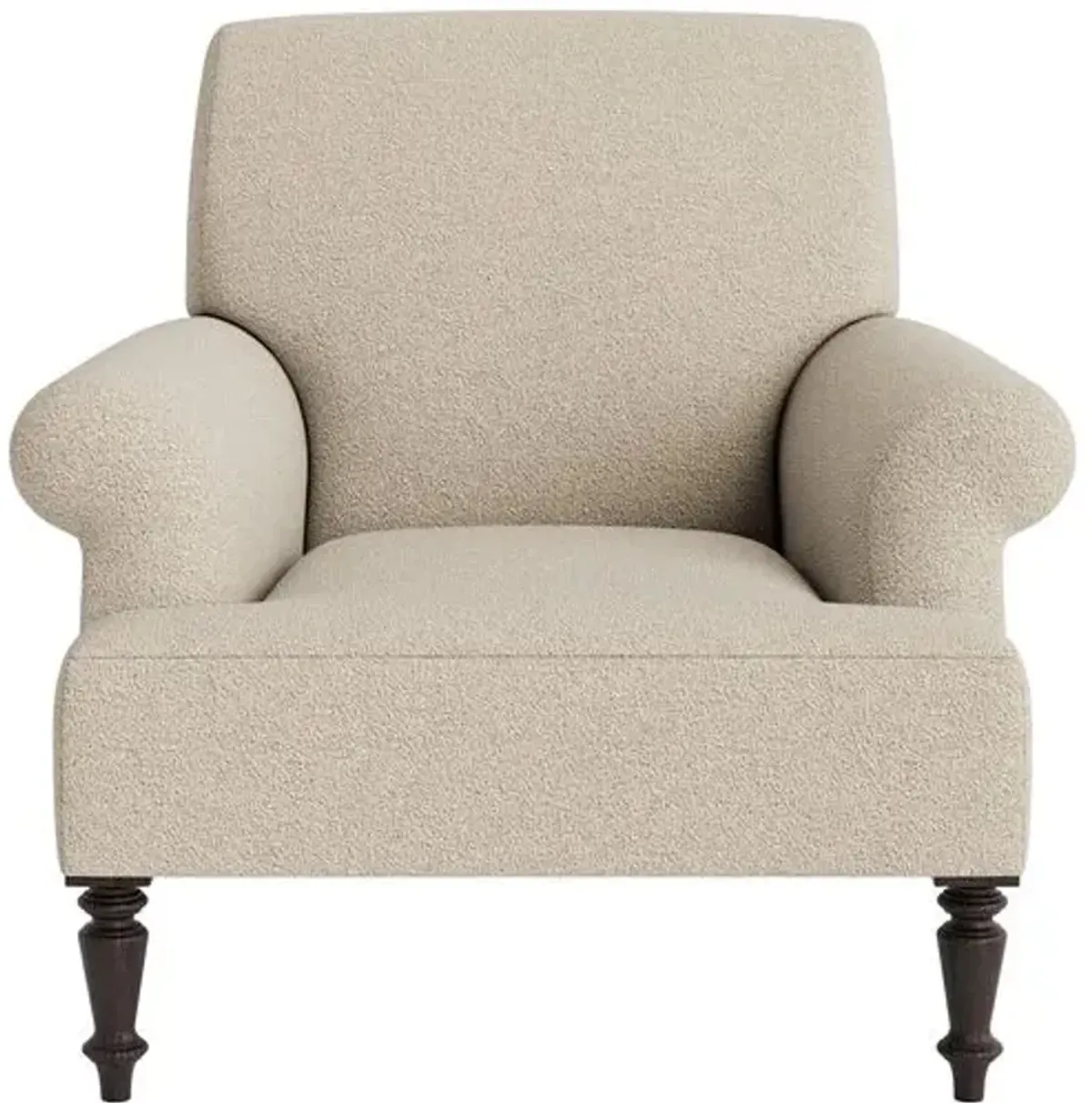 Marth Stewart Grady Chair - Perry Street Boucle - Handcrafted - Brown