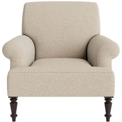 Marth Stewart Grady Chair - Perry Street Boucle - Handcrafted - Brown