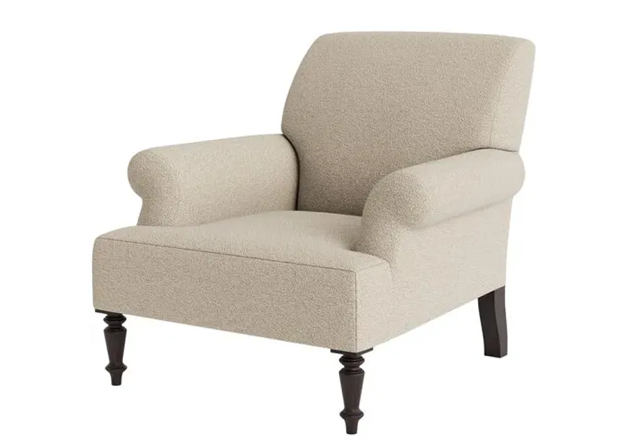 Marth Stewart Grady Chair - Perry Street Boucle - Handcrafted - Brown