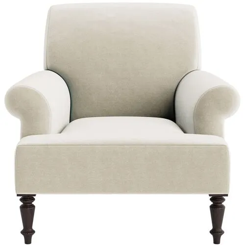 Marth Stewart Grady Chair - Perry Street Velvet - Handcrafted - Beige