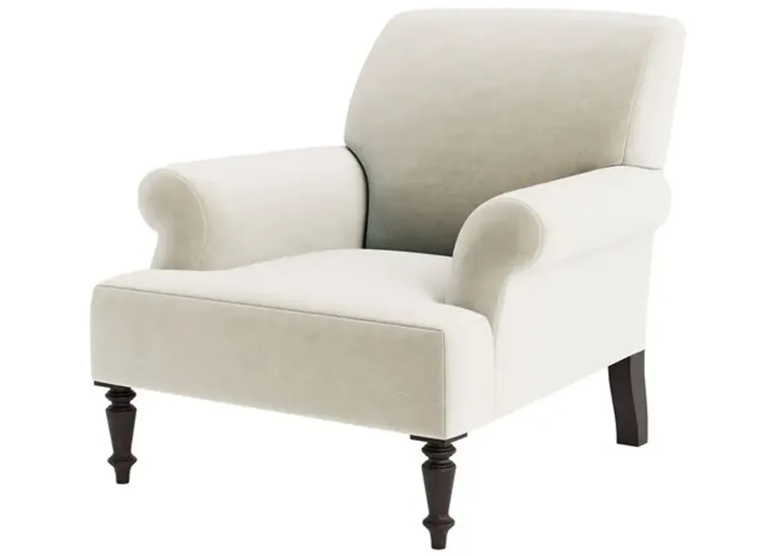 Marth Stewart Grady Chair - Perry Street Velvet - Handcrafted - Beige