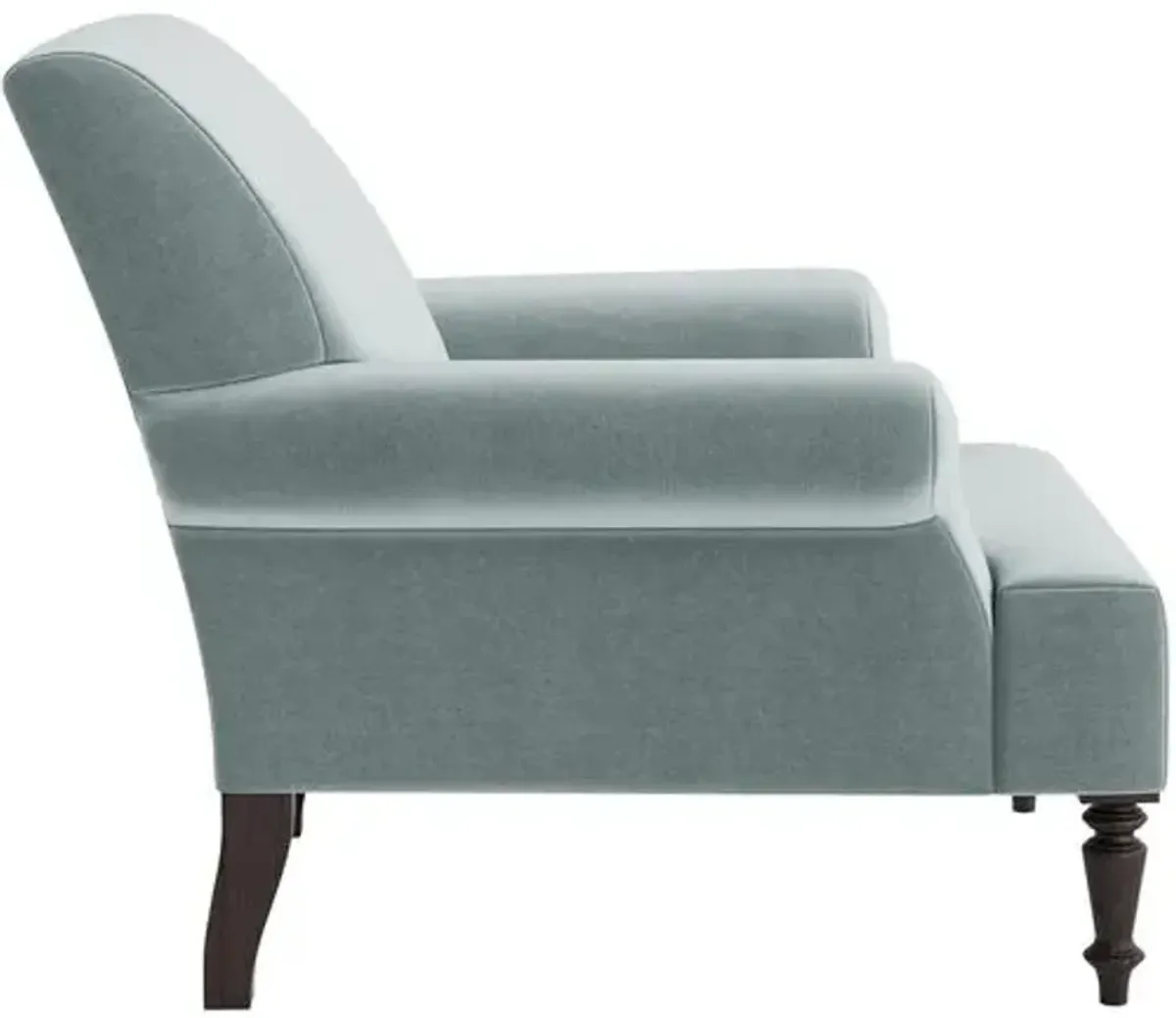 Marth Stewart Grady Chair - Perry Street Velvet - Handcrafted - Blue