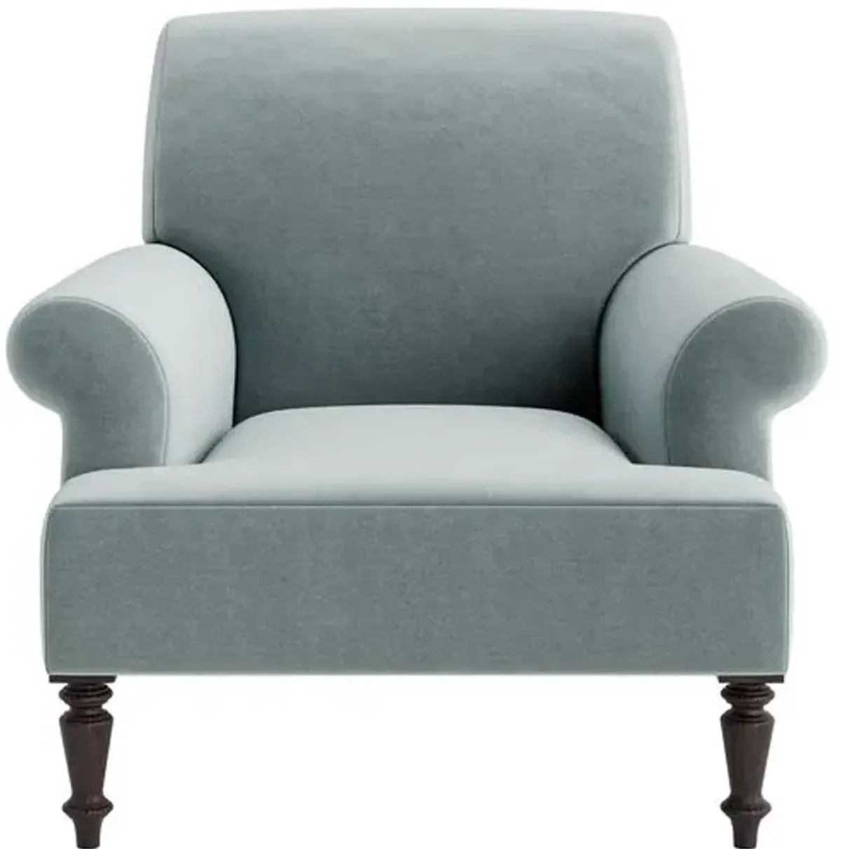 Marth Stewart Grady Chair - Perry Street Velvet - Handcrafted - Blue