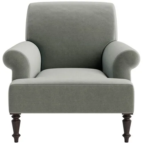 Marth Stewart Grady Chair - Perry Street Velvet - Handcrafted - Green