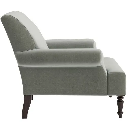 Marth Stewart Grady Chair - Perry Street Velvet - Handcrafted - Green