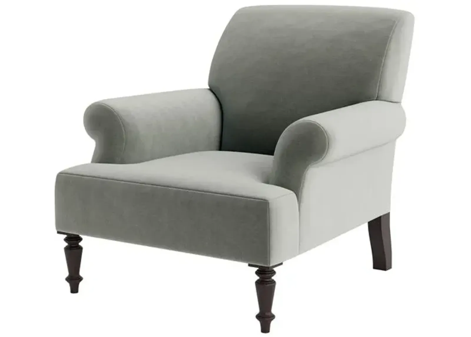 Marth Stewart Grady Chair - Perry Street Velvet - Handcrafted - Green