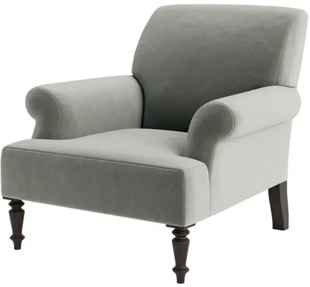 Marth Stewart Grady Chair - Perry Street Velvet - Handcrafted - Green