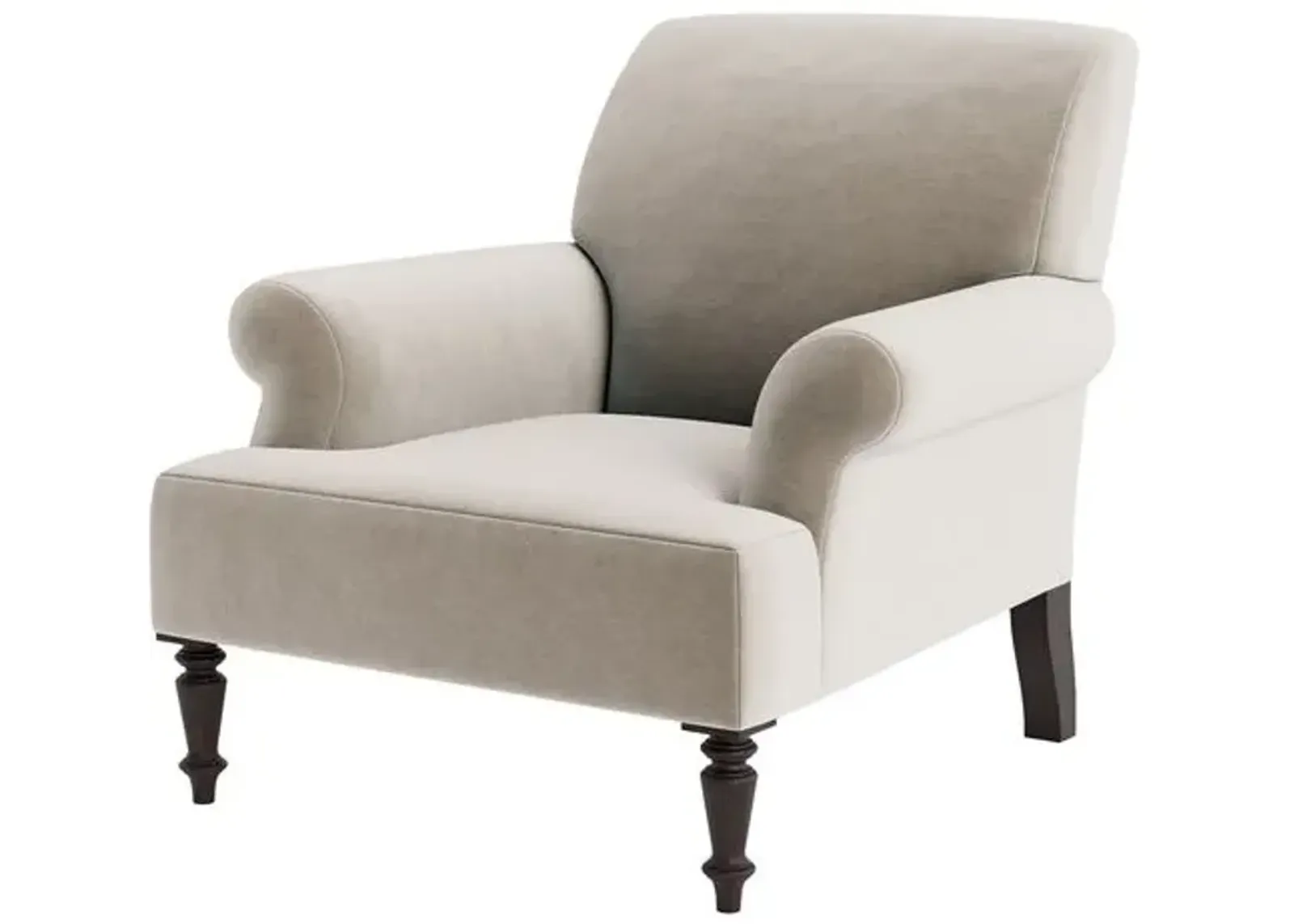 Marth Stewart Grady Chair - Perry Street Velvet - Handcrafted - Brown